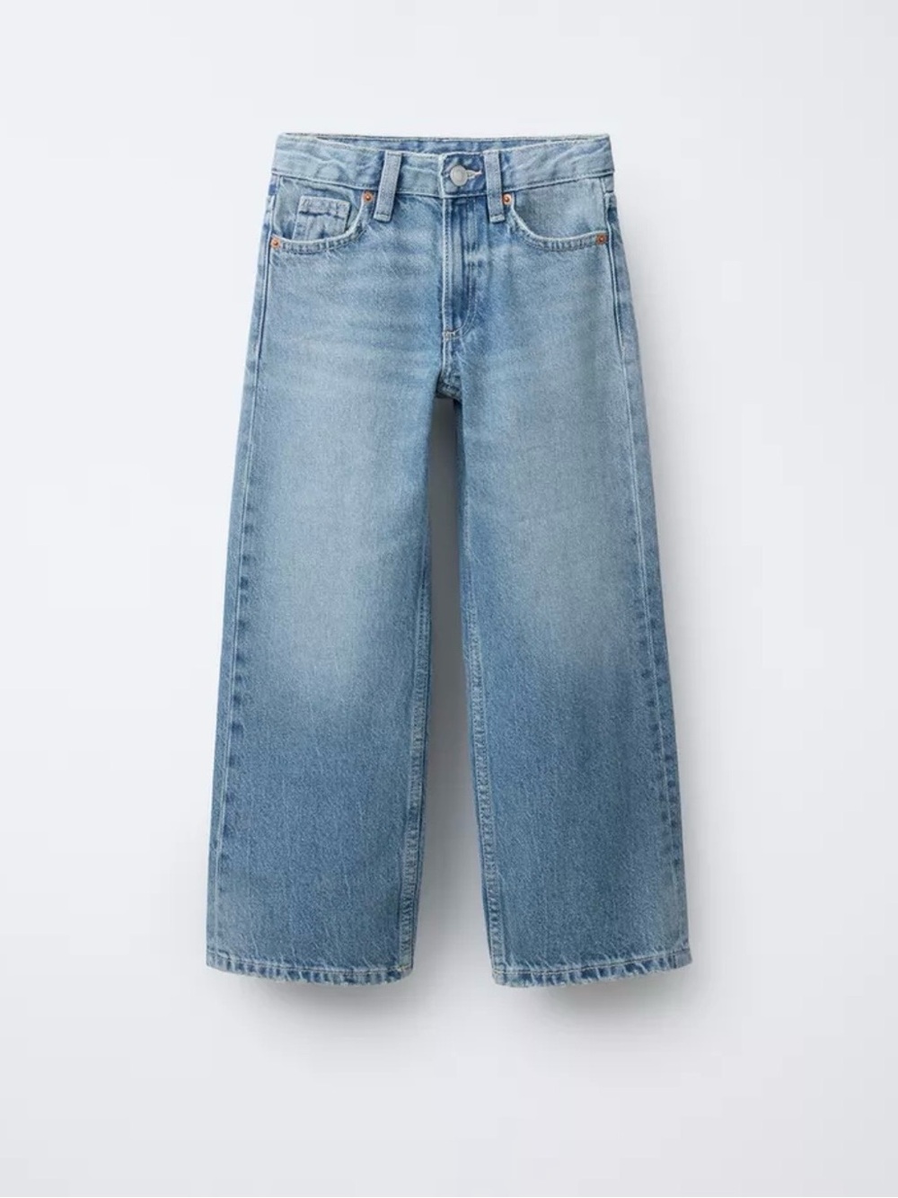 Zara distressed wide leg jeans 12
